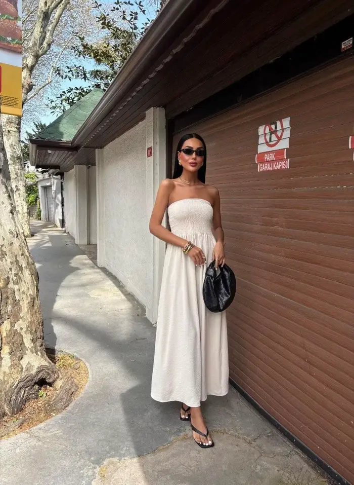 Robe Nová élégante sans manches pour femmes junior polyester ample longueur cheville occasions printemps automne