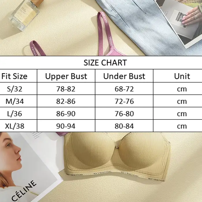 FINETOO Dámske spodné prádlo Small Breasted Sexy Push Up spodná bielizeň bezšvíková podprsenka pre ženy Pohodlné každodenné hrubé podprsenky 32-38AB