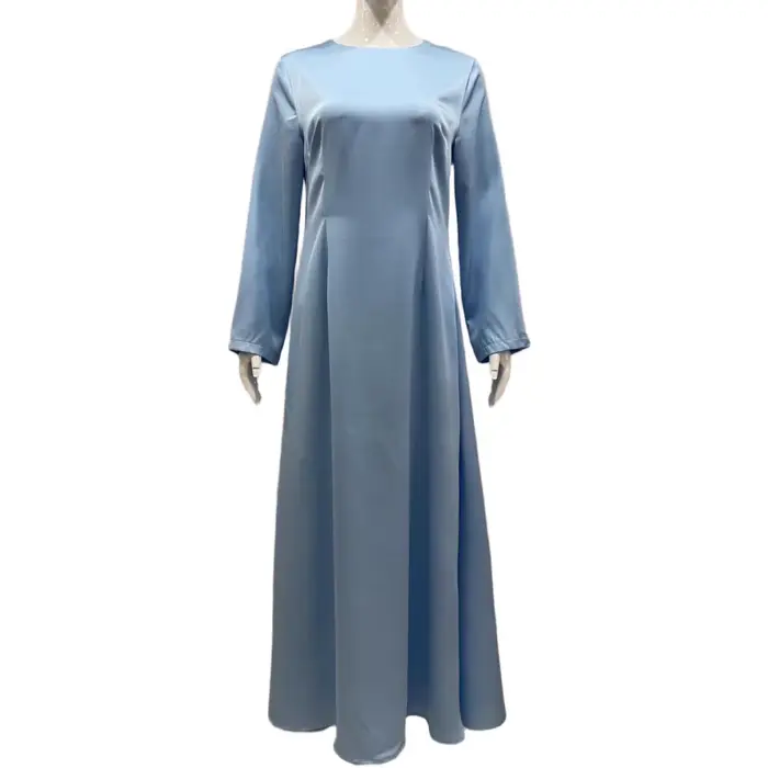 Elegantné dámske Abaya večerné šaty z polyesteru s diamantovými detailmi pre Eid ceremónie a ramadán špeciálne príležitosti