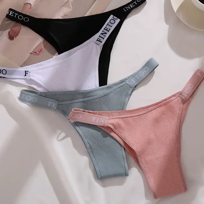 3 kusy / set bavlnené nohavičky nohavičky dámske spodky žena Sexy nohavičky tangá dámske nohavičky spodná bielizeň jednofarebné spodná bielizeň intímne