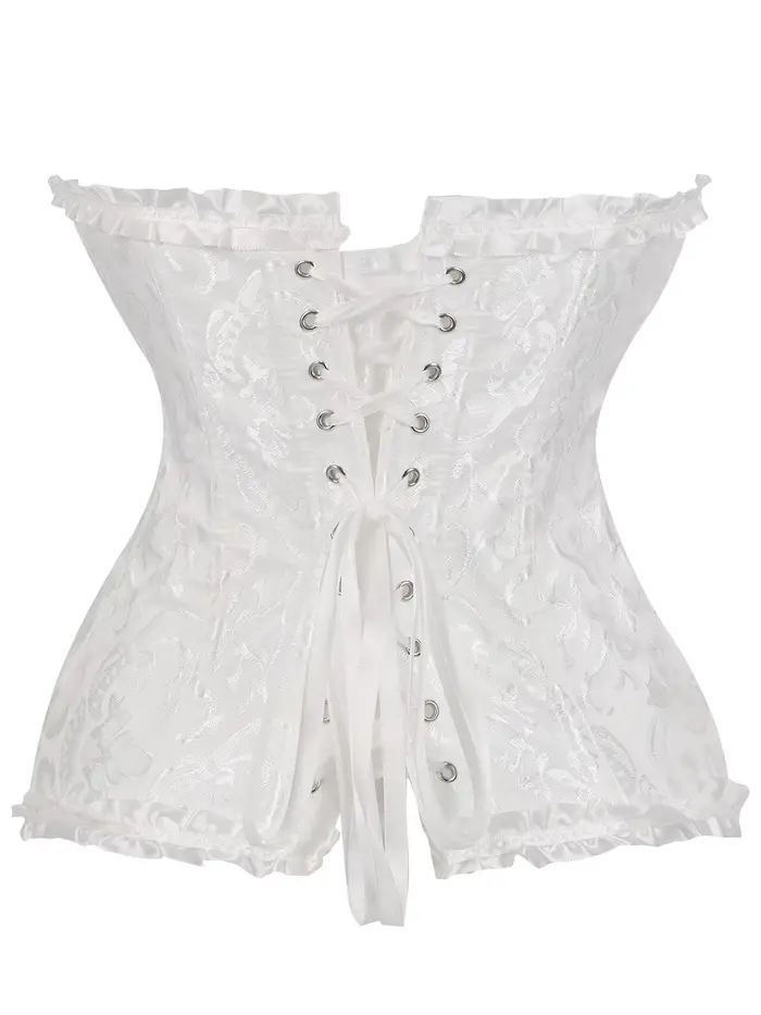 Corset en polyester sexy pour femmes, bustier ajusté pour mariages et soirées
