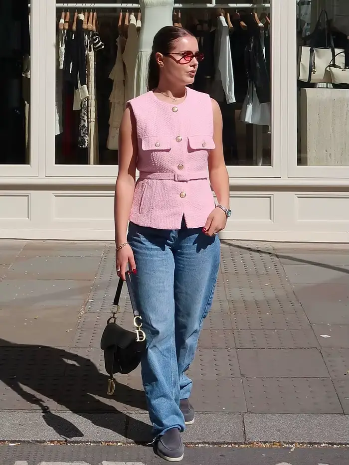 HH femmes élégant solide ceinture gilets hauts col rond bouton en métal sans manches gilet bureau vê