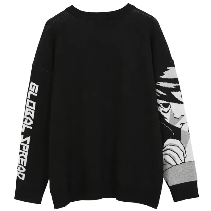 Dámsky hip hop streetwear Harajuku sveter Vintage štýl japonský Anime dievča pletený 2023 bavlnený