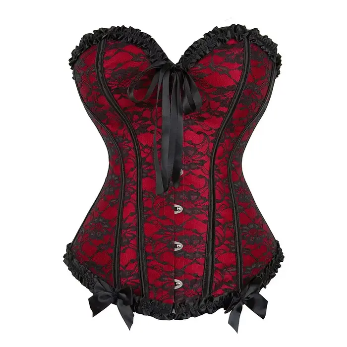 WSHKING Korzet Bustier s ozdobnými šnúrkami