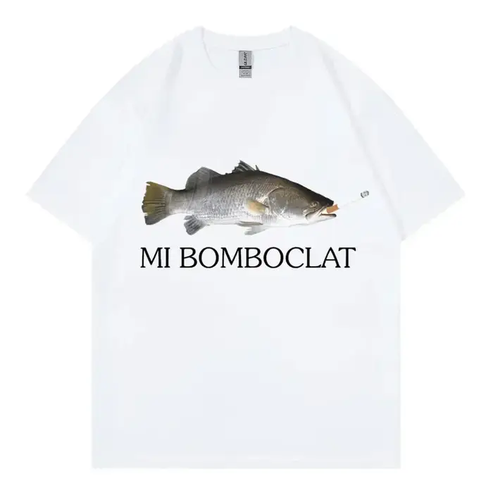 T-shirt manches courtes femme, humoristique, bombardier, poisson, Meme, tendance, Y2k, Style Vintage
