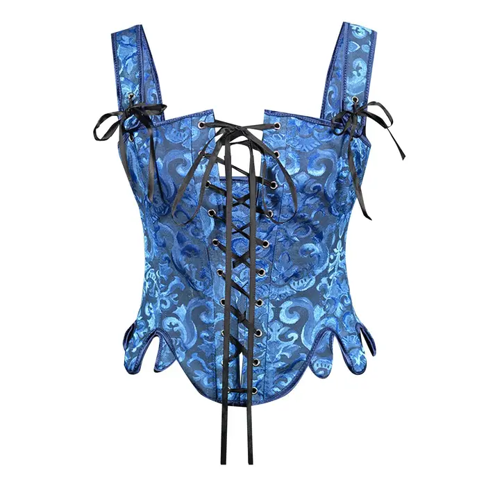 Steampunk korzety pre ženy Sexy ramienka so šnurovaním Žakárový top bustier na zoštíhlenie pásu Tvarovanie postavy Dámsky viktoriánsky korzet