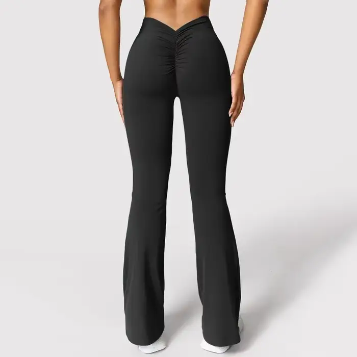Mode Micro corne Leggings femmes v-back taille pantalons de sport taille haute Push Up fesses pantal