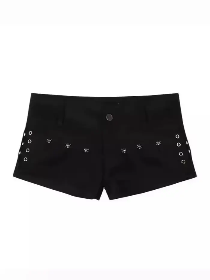 Y2K Denim Shorts Femmes Skinny Populaire Streetwear Quotidien Personnalité Étudiants Vacances Mode S