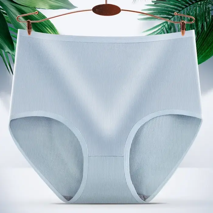 Culotte Taille Haute pour Femme, Sous-Vêtement Sportif, Grande Taille, Respirant, Lingerie Féminine