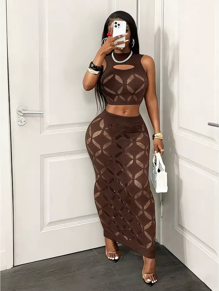 FHSEER Sexy dvojdielny set pre ženy vo veľkých veľkostiach