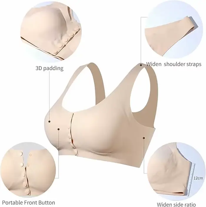 Soutien-gorge sans couture post-mastectomie avec prothèse en forme de triangle à base de graines végétales pour femmes convalescentes occasions spéciales