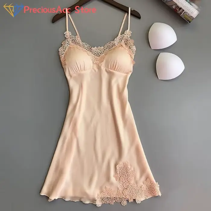 Chemise de nuit sexy en dentelle pour femmes, vêtements de nuit sexy, lingerie en patchwork, chemise