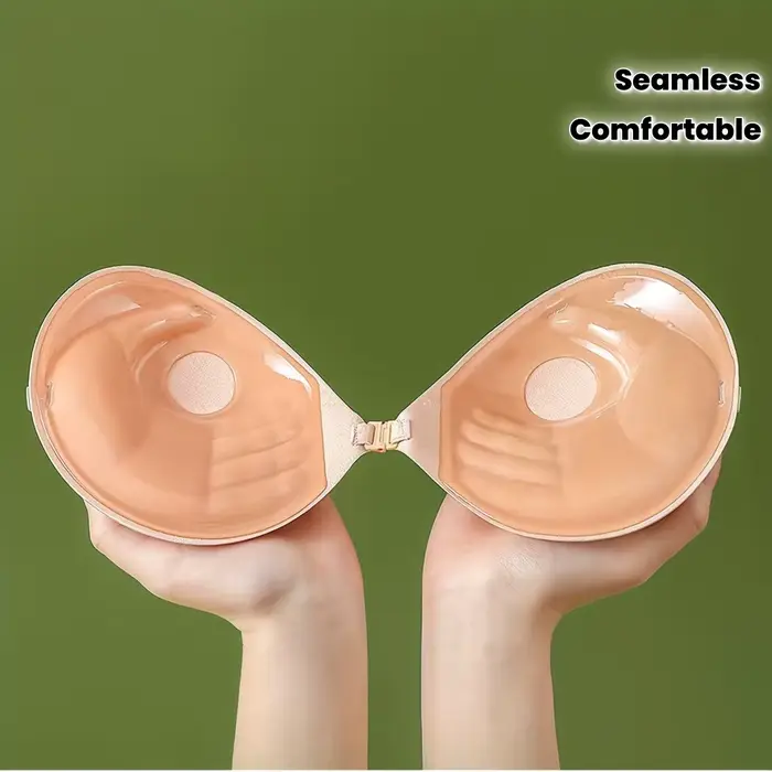 Dámska samolepiaca neviditeľná podprsenka, push-up, bezdrôtová, bez ramienok, pohodlná, bezšvíková, neviditeľná priľnavá šálka, na nosenie po celý deň