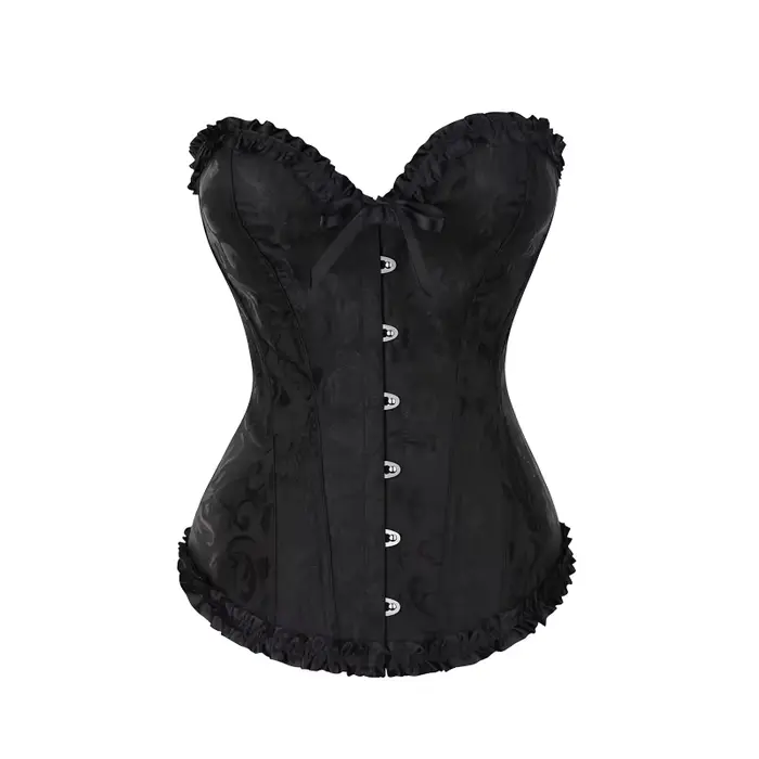 Corsets et Bustiers Sexy pour Femmes, Hauts en Dentelle Florale, Lingerie Gothique Vintage en Satin,