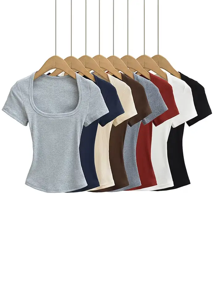 Tričko BIDIJONES polyester elastan krátky okrúhly krk perfektný strih žena štýl moderné ležérne letné špeciálne príležitosti