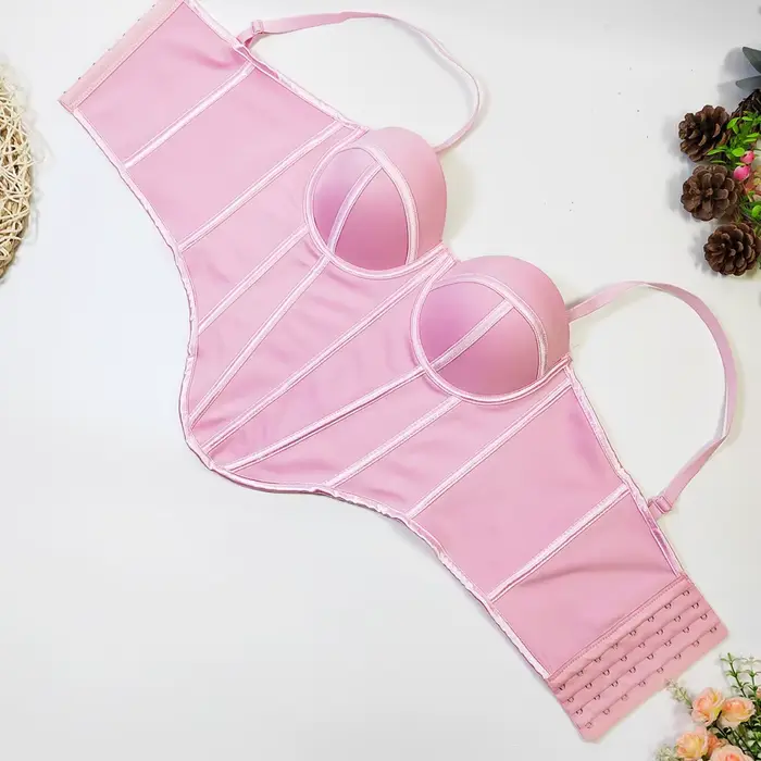 Corset multicolore Sexy irrégulier pour femmes, haut court de fête pour filles, lignes contrastées uniques, Bustier Chic, débardeur Cool