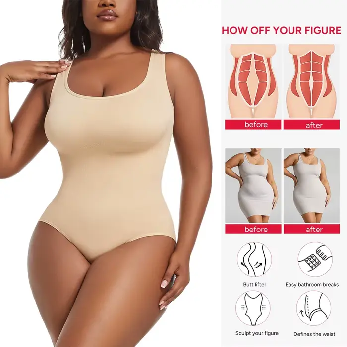 Slip Grande Taille Femmes Rehausseur de Fesses Vêtement Modelant Corps Lisse Contrôle du Ventre Occasions Spéciales Comfortable Et Chic