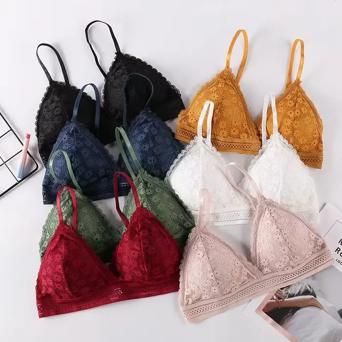 Sexy kvetinová čipka podprsenka pre ženy štýl každodenné push up spodná bielizeň jemný bezšnúrový nový model špeciálne príležitosti