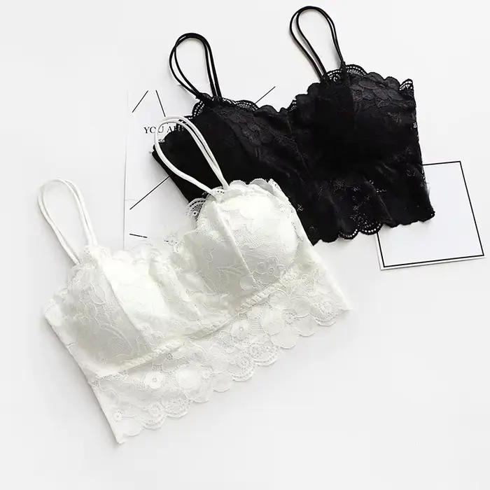 Módne ženy Bralette podprsenka žena topy Špeciálna ponuka Žena čipka popruh zabalené hrudník malé Top nové spodná bielizeň podprsenky