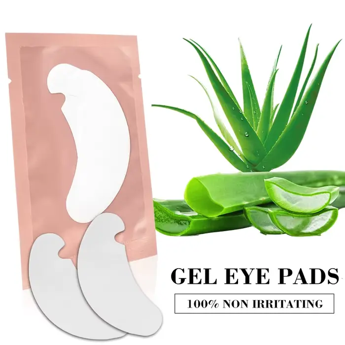 Coussinets en gel pour extension de cils, 50 paires, patchs hydrogel, en forme de U, fournitures de 