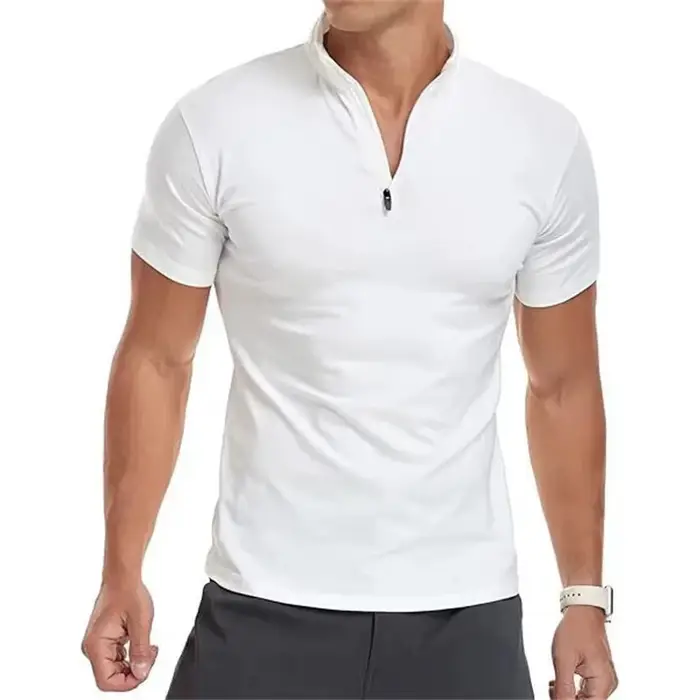 T-Shirt de sport à manches courtes pour hommes, hauts de Fitness, t-shirts de Compression, pull à fe