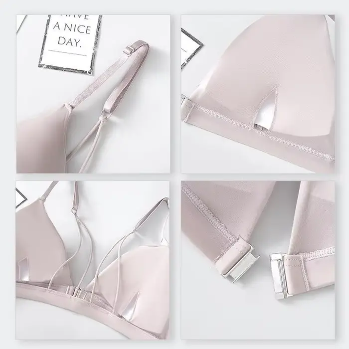 Dámske elastické a polyamidové predné uzavretie Bra Set, sexy a hodvábne spodná bielizeň, nízky pás nohavičky, Push-up podprsenka, spodná bielizeň bezšvíkové každodenné príležitosti