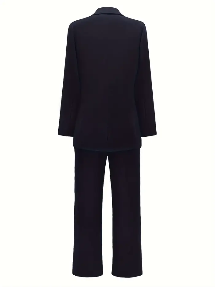 Ensemble de costume veste Blazer et pantalon à jambes droites pour femmes, élégant et décontracté, p