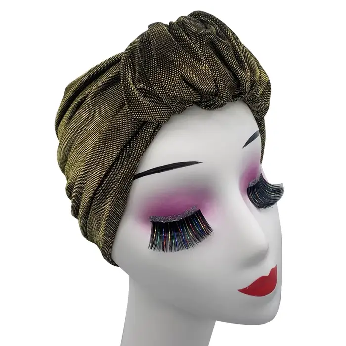 Bonnet turban français à volants pour femme, boucle frontale, bonnet enveloppant de sauna rétro, bon