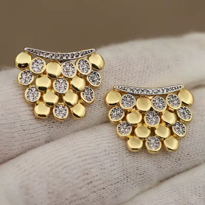 Boucles d'oreilles géométriques en cristal de luxe pour femmes, nouveau Design de vue, marque de mod
