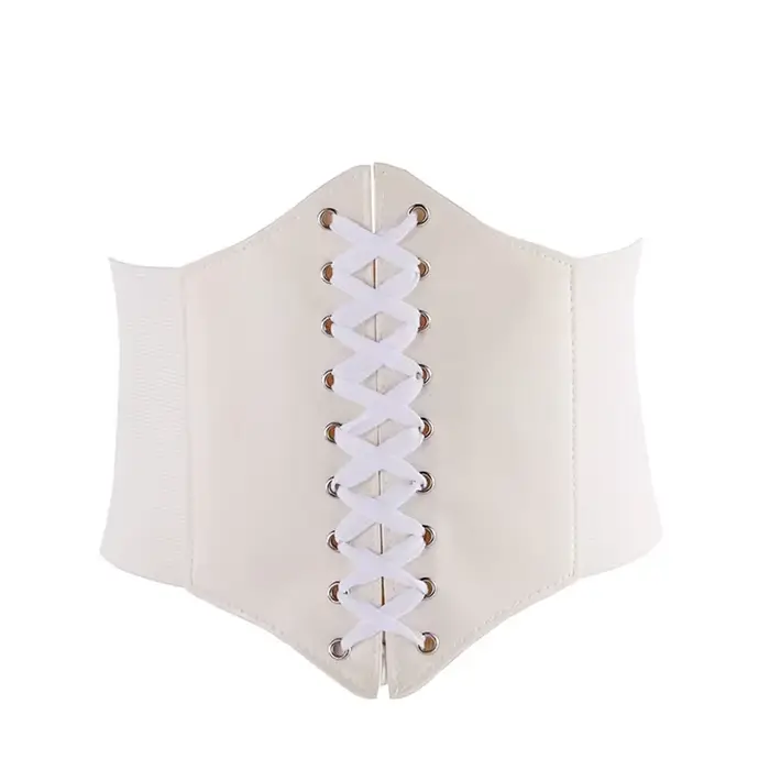 Corset femme gaine amincissante Sexy large ceinture en cuir Cummerbunds sangle ceintures pour femmes