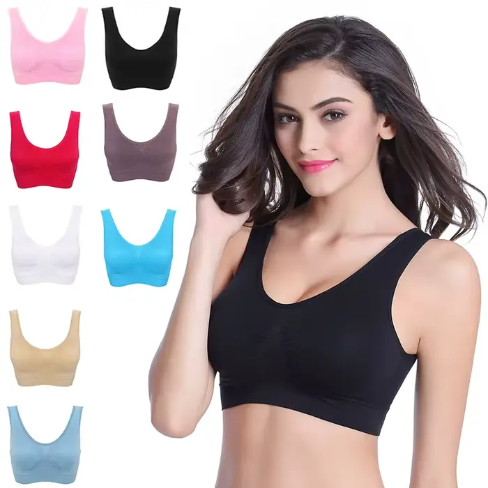 Plus veľkosť Dámska podprsenka, bezšvíkové, s podložkami až 4XL 5XL, Push Up Bralette, vesta, spodná bielizeň Wireless Active, módne