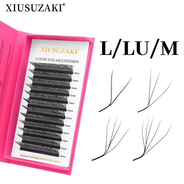 XIUSUZAKI YY 3D 4D 5D W tvar Mäkké prírodné predpripravené objemové ventilátory mihalníc L/LU/M Curl W