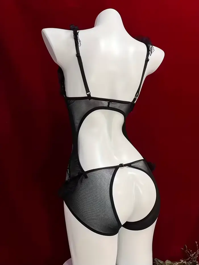 Sexy spodná bielizeň pre ženy, čipka babydoll šaty, ženské spodné prádlo, otvorená podprsenka, otvorený rozkrok, erotický kostým, exotické body, body pre okrúhle ženy