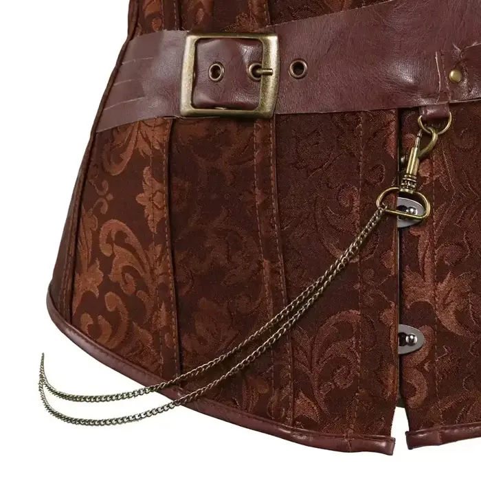 Corset Pirate Femme Steampunk Bustier Élégant pour Soirées Carnavals Halloween Occasions Spéciales
