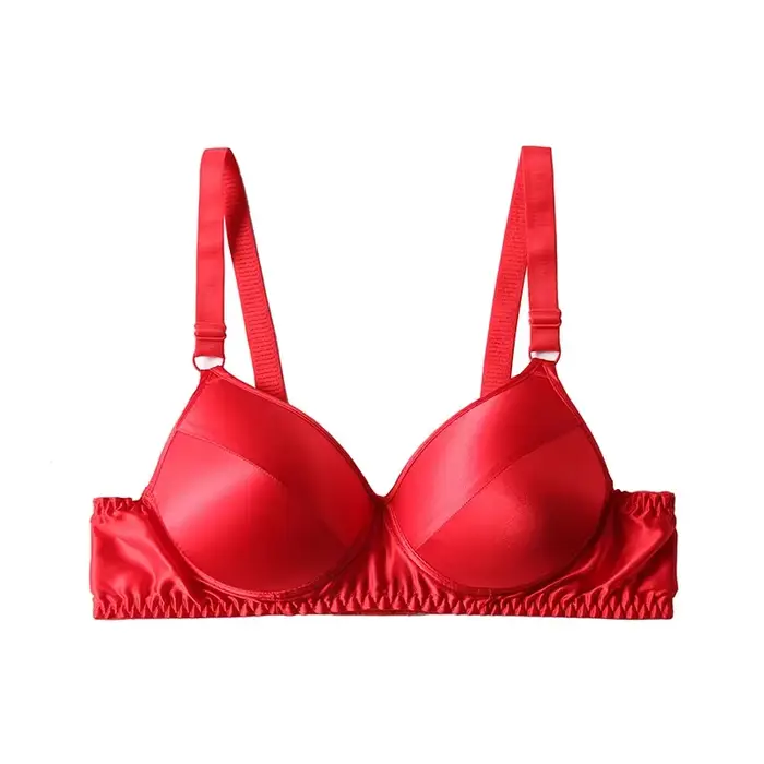 100% soie de mûrier Push Up soutien-gorge Satin Ultra-mince respirant femmes filles Sexy brassière l