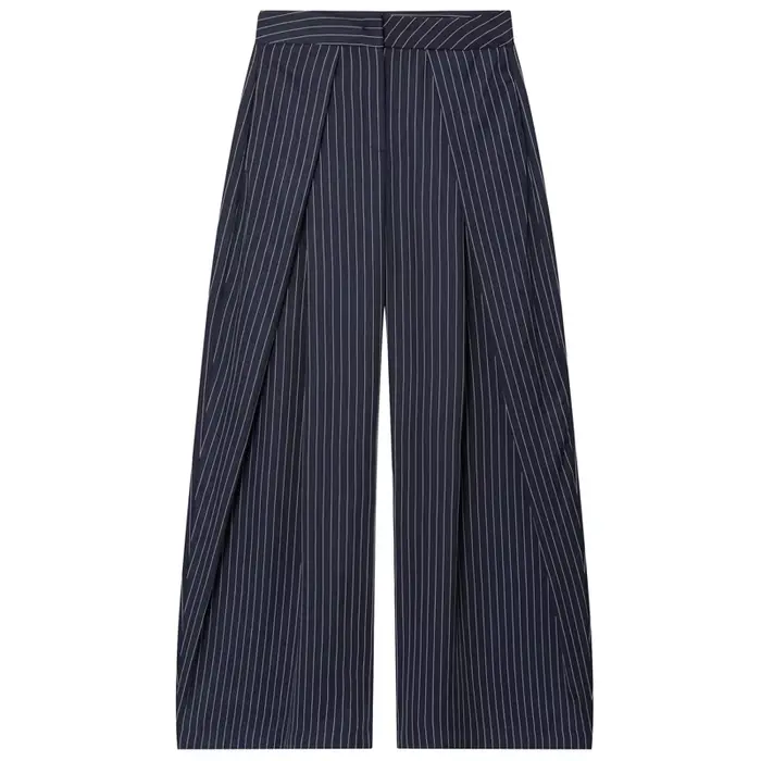 HXAO pantalon Baggy rayé pantalon femme automne 2025 élégant plissé jambe large pantalon surdimensio