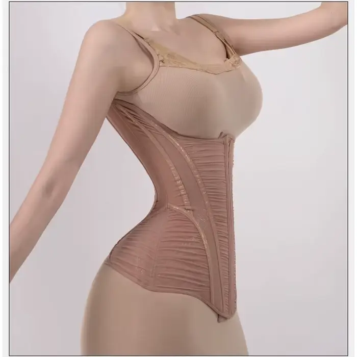 Corset sous le buste pour femmes entraîneur de taille allongée désossé en acier hauts façonnant le ventre contrôle du corps de luxe occasionnels et quotidiens