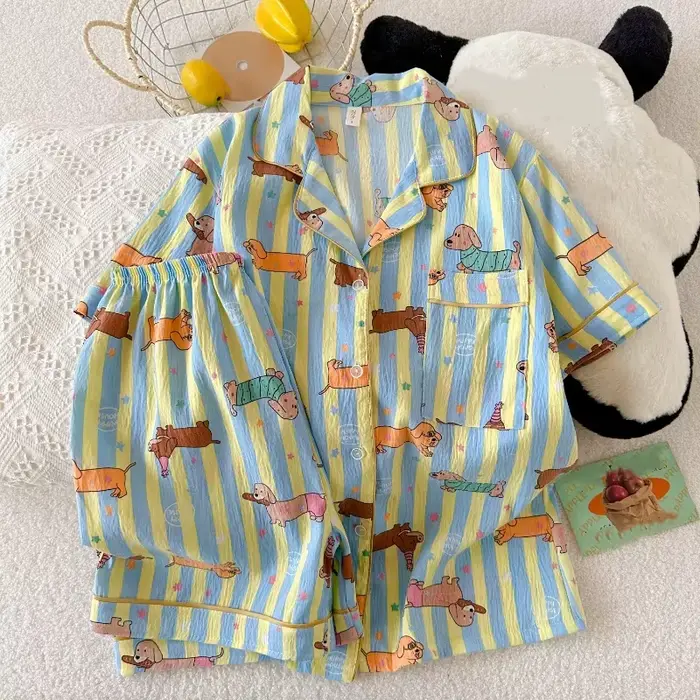 Kawaii pyžamo s hviezdnymi pruhmi pre ženy