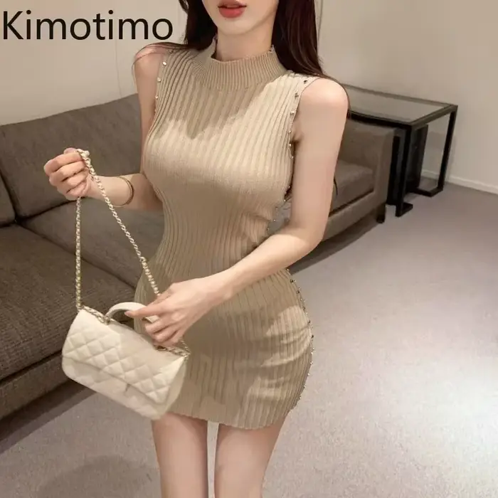Kimtiendra mo-Mini sexy šaty s nýtmi pre ženy