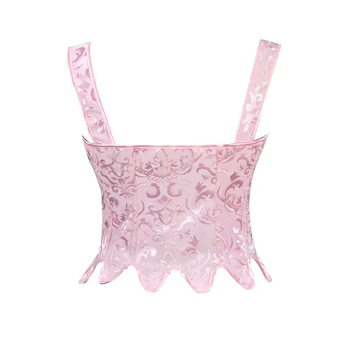 Steampunk korzety pre ženy Sexy ramienka so šnurovaním Žakárový top bustier na zoštíhlenie pásu Tvarovanie postavy Dámsky viktoriánsky korzet