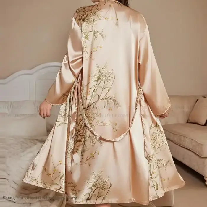 Robe en satin élastique féminine élégante et confortable pour femme occasions spéciales et loungewear