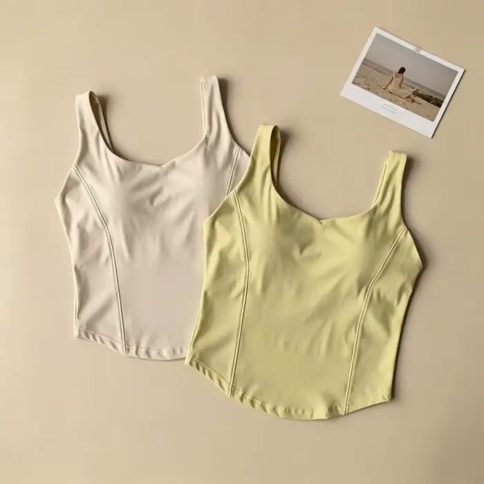Športová podprsenka na jogu absorbujúca nárazy pre ženy, pocit druhej pokožky, jednodielna bralette, priedušné push-up tielko pre fitness a tréning