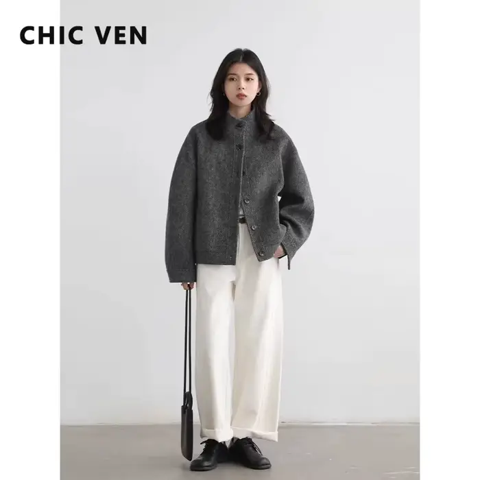 CHIC VEN Dámske vlnené kabáty