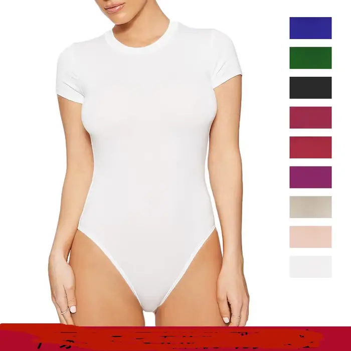 Nouveauté – Bodysuit sexy Y2K pour femme – Tenue décontractée d'été – Corset moulant pas cher – Hauts noirs et blancs – Vêtements féminins tendance
