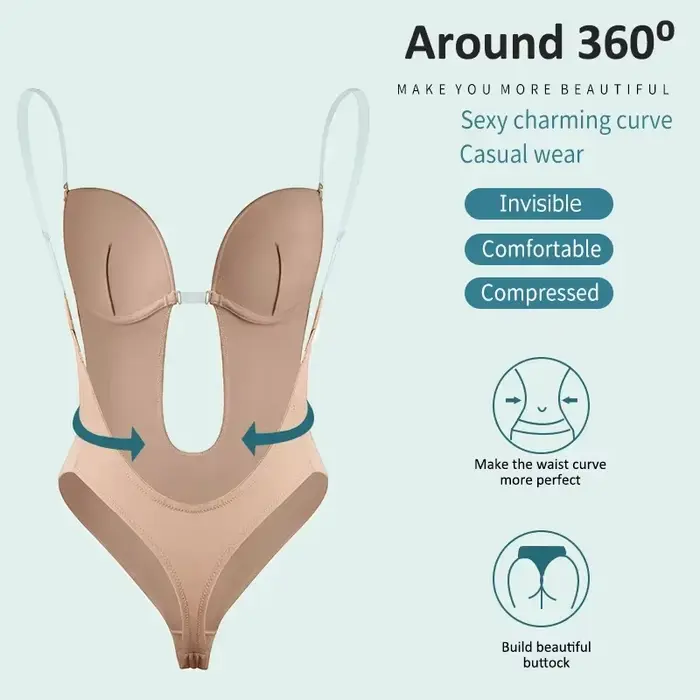 2025 femmes corps complet Shaper soutien-gorge dos nu Body string Invisible Shapers ventre contrôle Shapewear ceintures gaine minceur