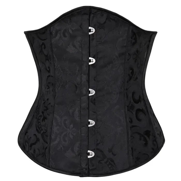 Corset sous le buste Floral Push Up désossé Bustier Gothique Korsett pour femmes avant Busk Gorset K
