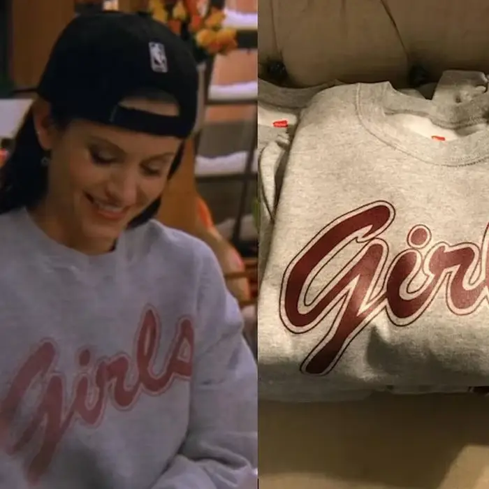 Rachel Friends GIRLS sweat-shirt à col rond femmes amis émission de télévision années 90 rétro sweat