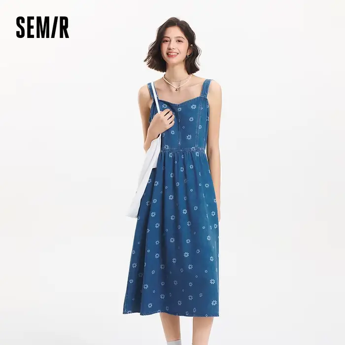 Semir preppy štýl bavlnené košieľka pre ženy, kvetinový vzor, pravidelné fit, bez rukávov, ideálny pre letné a ležérne dni