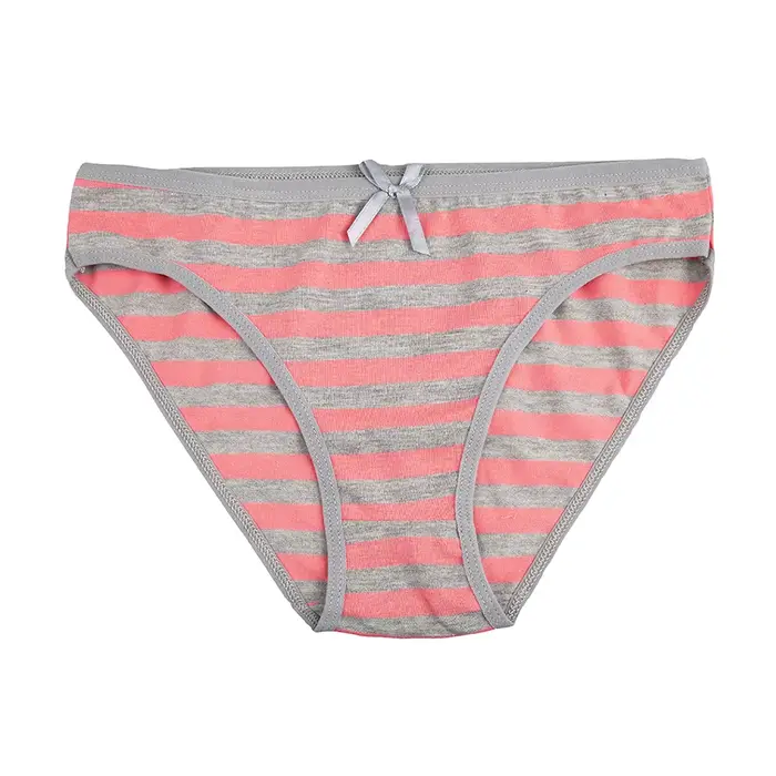 Dámske bavlnené nohavičky, Sexy čipka spodná bielizeň, nohavičky Set, dievčenské spodné prádlo, dámske bikiny, pruhované tlačené nohavičky, 3 kusy / Lot