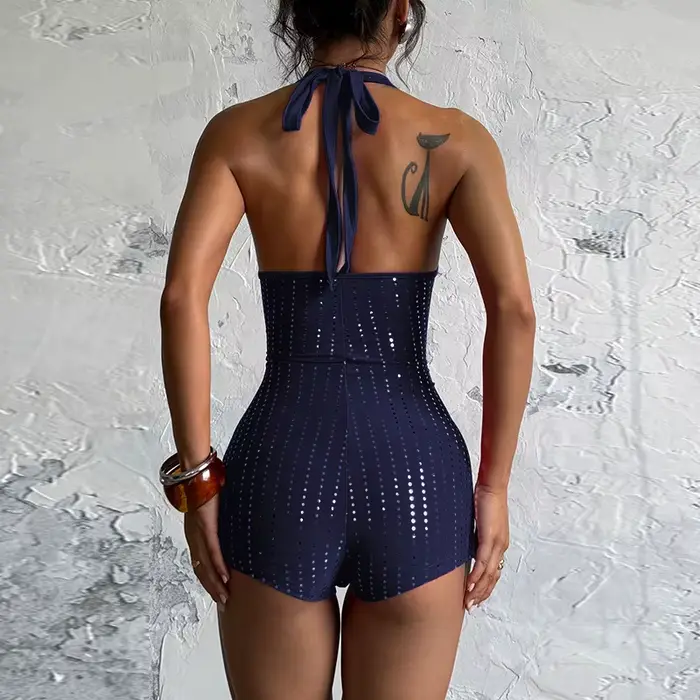 Bodysuit Femme Élégant Style Moto Chic Léger et Confortable Pour Sorties et Événements Spéciaux